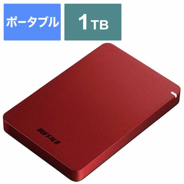 BUFFALO　外付けHDD レッド [ポータブル型 /1TB]　HD-PGF1.0U3-RDA