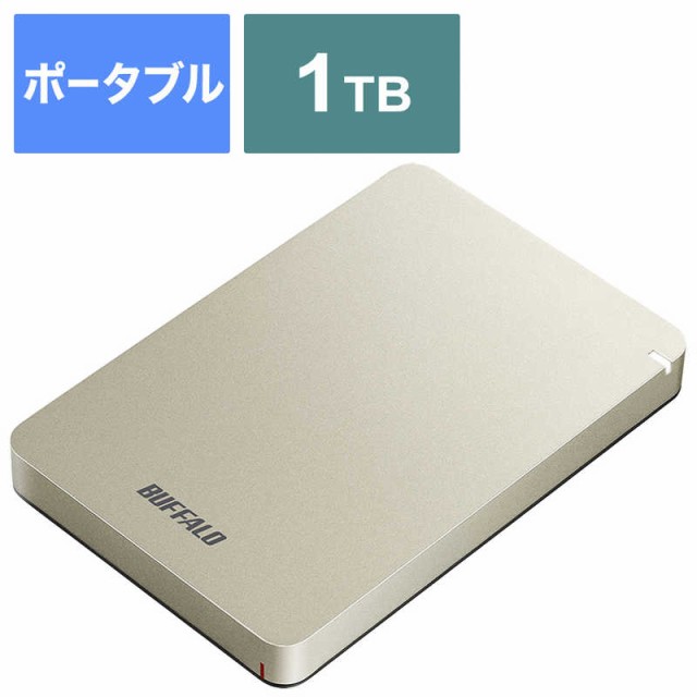 BUFFALO　外付けHDD ゴールド [ポータブル型 /1TB]　HD-PGF1.0U3-GLA