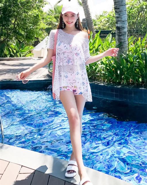 水着 ビキニ タンキニ 3点セット カバーアップ 透け感 花柄 の通販はau Wowma ワウマ Californiaexpress 商品ロットナンバー