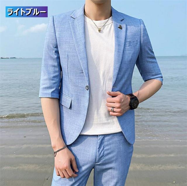 チェック セットアップ テーパードパンツ 7分袖 上下セット ２点セットの通販はau Pay マーケット Hikari 株式会社 商品ロ メンズ カジュアル チェック柄 スーツ メンズ ジャケット オシャレ スリム させて