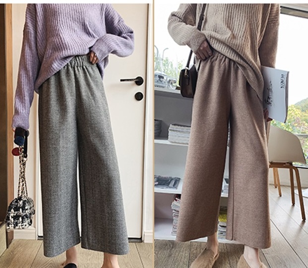 ヘリンボーン ワイドパンツ フレア イージーパンツ 春 秋 冬 リラックス パンツ ３シーズン ウエストゴム パンツ 楽ちん ママコーデ の通販はau Wowma ワウマ Vestito 商品ロットナンバー