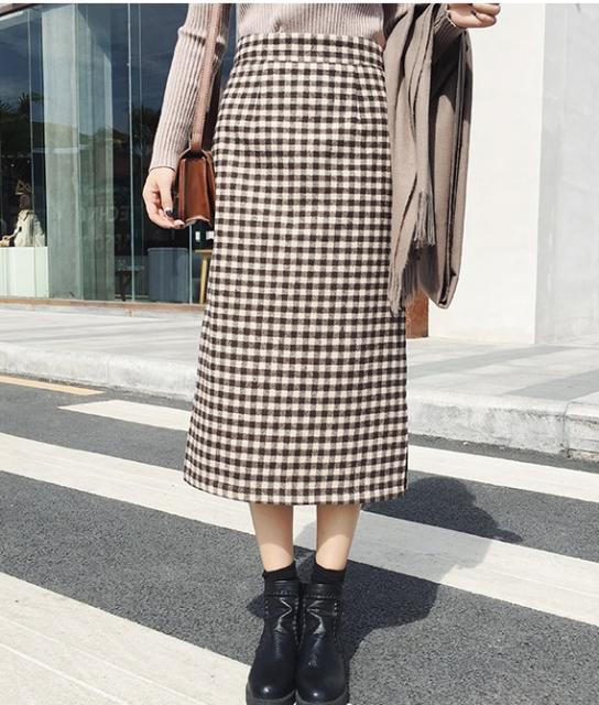 ベストチェック タイト スカート コーデ 人気のファッショントレンド