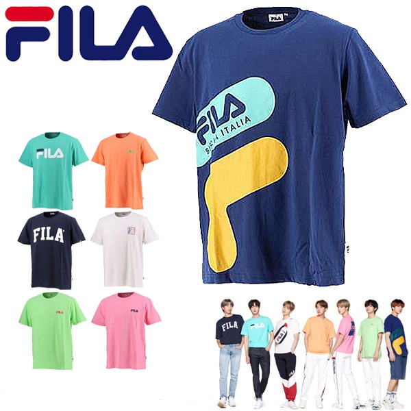 Tシャツ 半袖 Bts着用モデル メンズ レディース フィラ Fila Btsプリントtシャツ スポーツ カジュアル プリントt