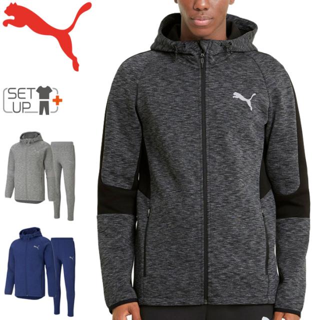 Evostripe メンズ Puma 通販 スリムフィット プーマ スウェット 上下セット ロングパンツ 上下組 フーデッドジャケット Www Houghtonmusic Com