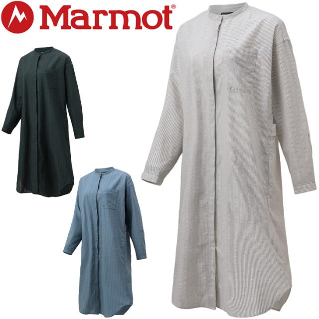 全品送料無料 長袖 シャツワンピース レディース マーモット Marmot 四角友里コラボ シアサッカーワンピース アウトドア カジュアル ウェア 女性 春夏 短納期 早者勝ち Www Iacymperu Org
