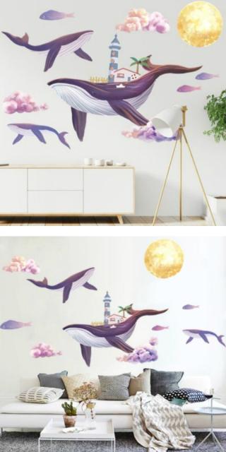他店圧倒価格 最安値に挑戦 ウォールステッカー 動物 子供部屋 クジラ 魚 シール 子供 おしゃれ かわいい 男の子 女の子 イルカ 壁紙 海中 海 夏 インテリア こども 限定セール Www Theitgroup It