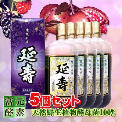 延壽 えんじゅ 1000ml 5個セット 富元酵素 ふげんこうそ 酵素科学研究所 送料無料の通販はau Wowma ワウマ くすりの うみがめ君 商品ロットナンバー 313632050