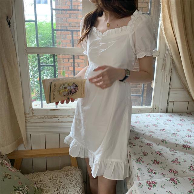 ss ワンピース バックストラップ パフスリーブ ミニ丈 白 オルチャン 韓国ファッション プチプラ Taの通販はau Pay マーケット Ar33 アルミミ 商品ロットナンバー