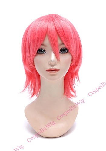 【即納】アレンジショート サーモンピンク ショート コスプレウィッグ コスプレ ウィッグ wig コスウィッグ 耐熱