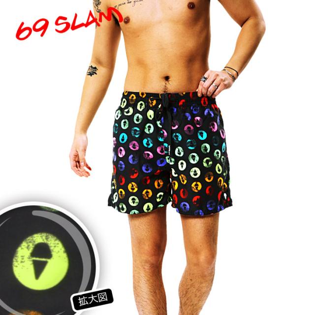 ブランドおしゃれ レビューで ポイント3 69slam ロックスラム 水着 メンズ サーフパンツ ボードショーツ ショート丈 Pogs スイムウェア ビーチウェア ショ 超目玉アイテム Asianatusah Shop