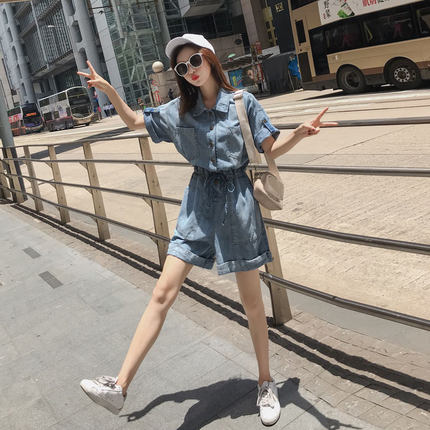 カジュアルデニムオールインワン ショートパンツ 半袖 ボーイッシュ 無地 春夏 レディース 代 30代 女子会 アウトドア 旅行の通販はau Pay マーケット ｄｊ ｆｒｅａｋ 商品ロットナンバー