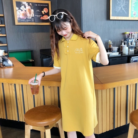 ポロシャツワンピース プリント ワンポイント ショート丈 半袖 韓国ファッション オルチャンファッションの通販はau Wowma ワウマ 韓国レディースファッション Ol Chan Au Wowma 店 商品ロットナンバー
