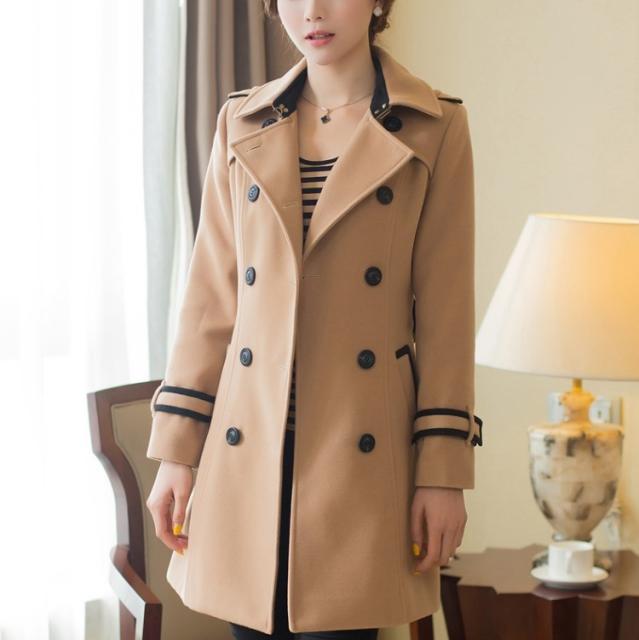 秋新作 ウール ダッフルコート キャメル トレンチコート ウールコート