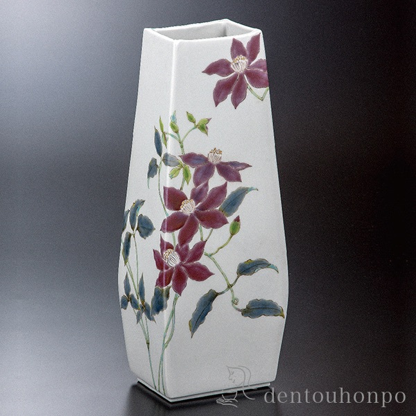 ポイント10倍 九谷焼 花器 鉄仙 12号 木箱名入れ可 木札名入れ可 初任給 プレゼント 祖父母 母の日 プレゼント 早割 Inablr Com