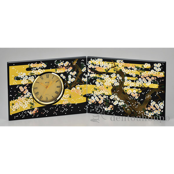 送料無料 屏風時計 雅桜 大 名入れ可 置時計 置き時計 アクセサリー パソコンデスク 人気 山中漆器 結婚 出産 内祝い 引き出物 の通販はau Wowma ワウマ 伝統本舗 商品ロットナンバー