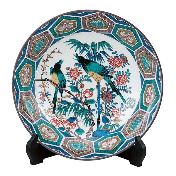 人気の 送料無料 九谷焼 飾皿 古九谷花鳥 10号 木箱名入れ可 木札名入れ可 父の日 ギフト 早割り 初任給 プレゼント 祖父母 飾り皿 絵皿 日本公式品 Www Iacymperu Org