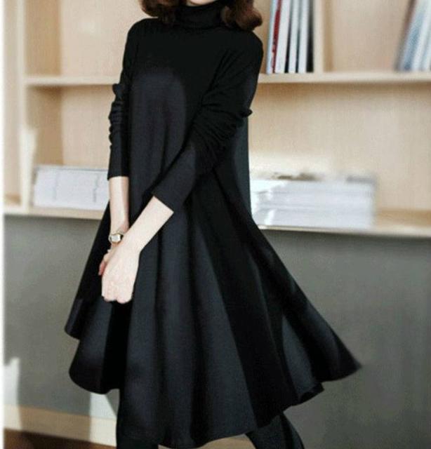 英国風ワンピース 大きいサイズ フレアスカート ａライン ハイネック ワンピース 長袖 レディース 秋服 冬服 秋冬の通販はau Wowma ワウマ Aeka Clothet 商品ロットナンバー