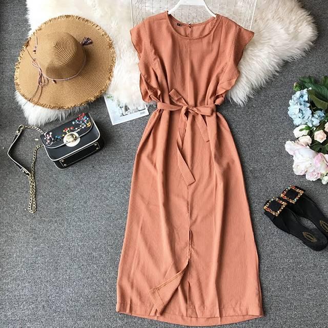 夏新作 パステルカラー ストライプ ノースリーブ ワンピース フリル袖 プリーツスカート レディース 夏服 韓国 ファッションの通販はau Pay マーケット Aeka Clothet 商品ロットナンバー