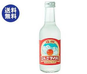 友桝飲料 信州りんごサイダー 245ml瓶×24本入×(2ケース)｜ 送料無料