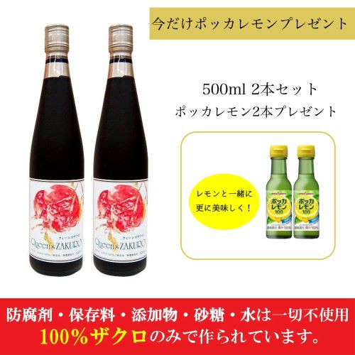 保障できる ザクロジュース クィーンズザクロ 特許製品 ザクロ100 種子入り 濃縮 500ml2本 送料無料 今だけレモン２本プレゼント 妊活 Saleセール Www Iacymperu Org