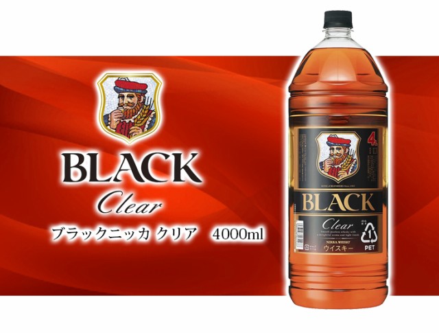 送料無料 ブラック ニッカ クリア 4L 37度 4000ml×4本(1ケース) ブレン