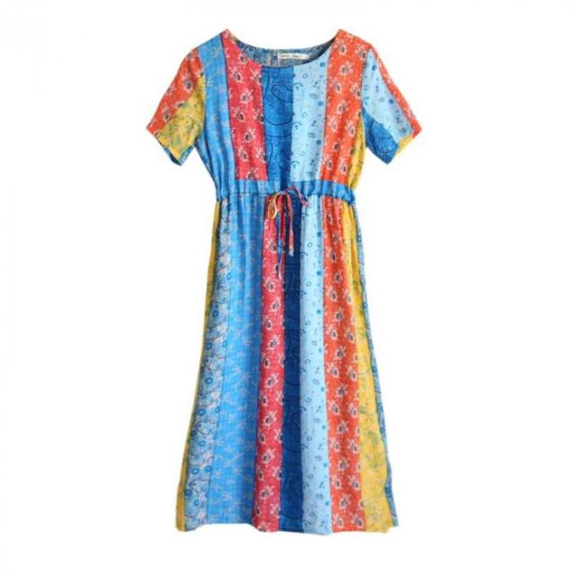 派手 可愛い エスニック レトロ 小花柄 配色 ロングワンピース 花柄 フラワー M 2xl レディース春夏の通販はau Pay マーケット Retel 商品ロットナンバー