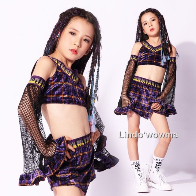 夏 演出用 舞台衣装 子供服 ダンサー チェック柄 Hip Hop ゆったり ファッション 上下セット の通販はau Wowma ワウマ Lindo 商品ロットナンバー