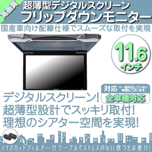 安い シエンタ アイシス 他対応 11 6インチ フリップダウンモニター 12v車 対応 外部 液晶 モニター 送料無料 Lifeactive Rs