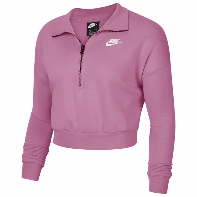 ナイキ レディース トレーナー Nike Essential Fleece Half Zip Crop スウェット Magic Flamingo Whiteの通販はau Wowma ワウマ Troishomme トロワオム 商品ロットナンバー