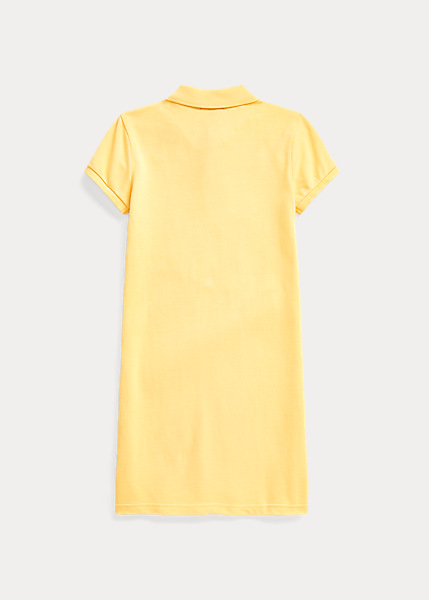 全ての ポロ ラルフローレン 7 16 ガールズ キッズ Polo Ralph Lauren Cotton Mesh Polo Dress ワンピース Empire Yellow 女の子 上質で快適 Olsonesq Com