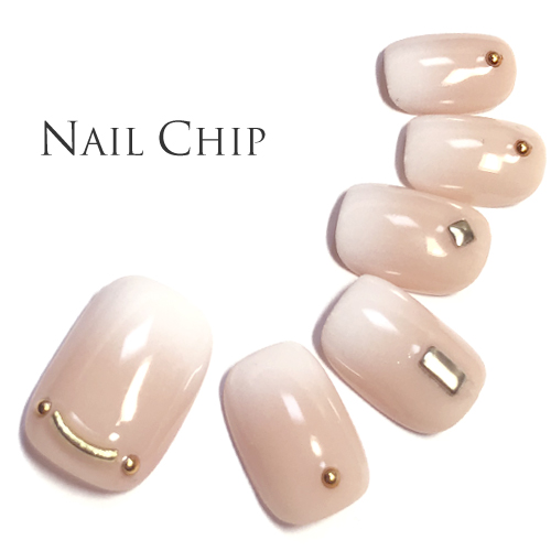 ネイルチップ ショート 即納 メール便送料無料 ちびつけ爪 ジェルコーティング付き ホワイトグラデーション スタッズ 12枚入り ネイルチの通販はau Pay マーケット スタジオネイル 商品ロットナンバー