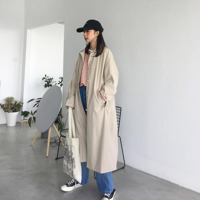 ガーリー クルミボタンが可愛い ステンカラーロングコート ステンカラーコート ロング丈 レディース シンプル オシャレ 裏地付き バッの通販はau Wowma ワウマ K M Base 商品ロットナンバー