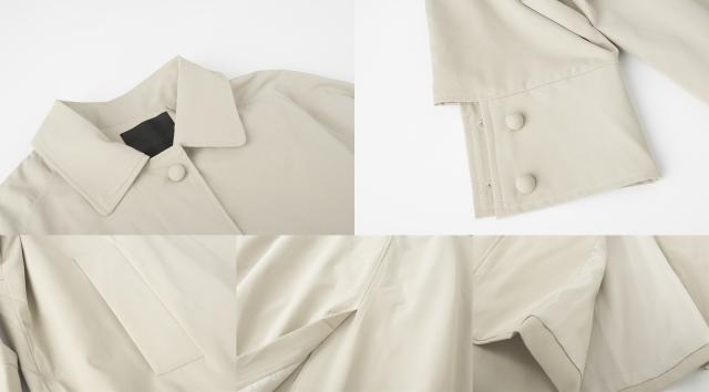 ガーリー クルミボタンが可愛い ステンカラーロングコート ステンカラーコート ロング丈 レディース シンプル オシャレ 裏地付き バッの通販はau Wowma ワウマ K M Base 商品ロットナンバー