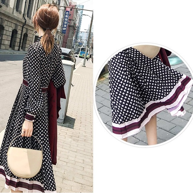 韓国 ファッション レディース ワンピース 秋冬 韓国 ファッション レディース 秋冬 ボウタイワンピース レトロワンピース ヴィンテージ の通販はau Wowma ワウマ ふくふくの木 商品ロットナンバー