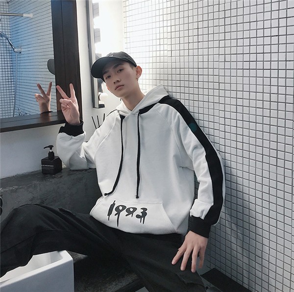 メンズ パーカー ファッション カジュアル おしゃれ ゆったり 配色 20代 30代 40代 コーデ フード付き 新作 春物 スポ|au Wowma!(ワウマ)