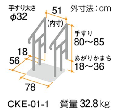 あがりかまち用たちあっぷ Cke 01 1 両手すりステップ台無 矢崎化工 送料無料 沖縄 北海道 一部地域を除く の通販はau Wowma ワウマ 介護もーる 商品ロットナンバー