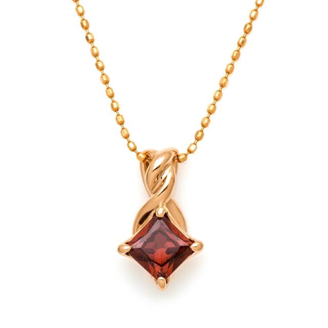 K18ゴールド ガーネット ペンダントトップ Liana 1月誕生石 18k 18金 Gold 即納特典付き Kickoff Dakar21 Sn