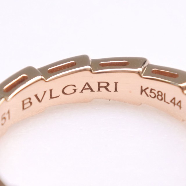 BVLGARI ブルガリ セルペンティ フルダイヤ K18ピンクゴールド 10.5号 リング・指輪の通販はau PAY マーケット - 質
