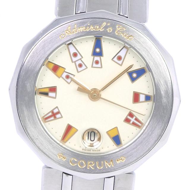 Corum コルム アドミラルズカップ 39 610 V050 Ss シルバー クオーツ クリーム文字盤 腕時計