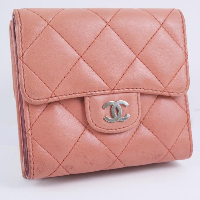 ピンク Chanel 二つ折り財布 レディースの通販はau Pay マーケット 質にしきの