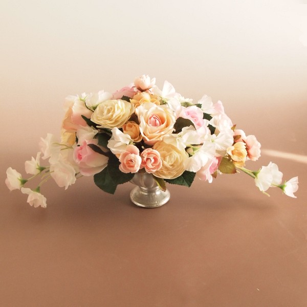 返品送料無料 アーティフィシャルフラワー アレンジメントフラワー ラナンキュラス ローズ ピーチピンク ミックス 造花 インテリア雑貨 21年春夏再入荷 Elskaveda Com