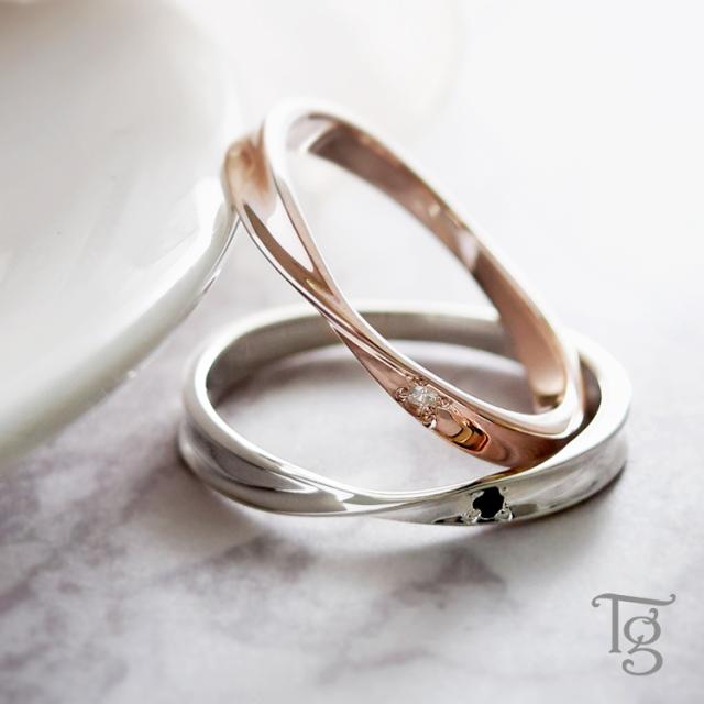 週間ランキング１位獲得 ペアリング 2本セット 刻印無料 シルバー925 ピンクシルバー ダイヤモンド シンプル ひねり メビウス 細身 上品 おしゃれ 指輪 偶数サイ 保存版 Farmerscentre Com Ng