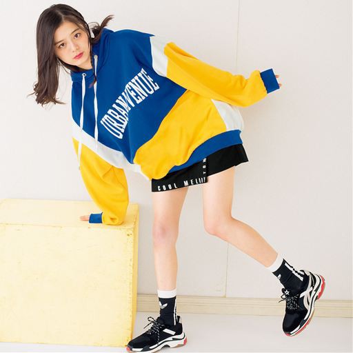 切替ビッグシルエットパーカー M L ティーンズ ファッション コーデ カジュアル 服 中高生 高校生 中学生 学生