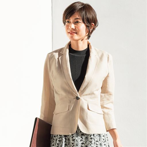 バーゲン フレンチリネン混 テーラードジャケット 手洗いok 3l 24 の通販はau Pay マーケット セシール 商品ロットナンバー