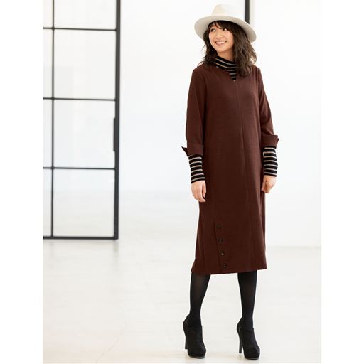 フェイクスエードデザインワンピース L Ll 3l 9640 の通販はau Wowma ワウマ セシール 商品ロットナンバー