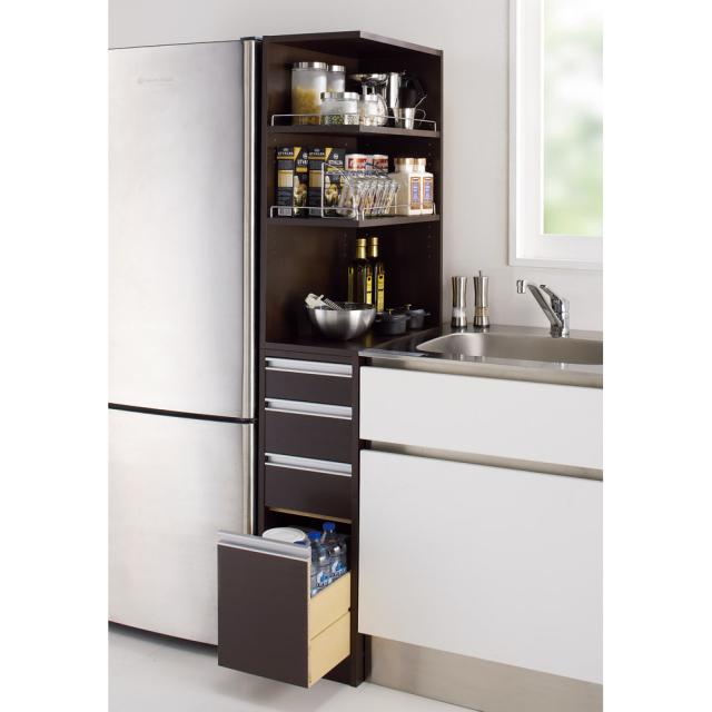 国内配送 家具 収納 キッチン収納 食器棚 キッチンストッカー 食品ストッカー 取り出しやすい2面オープンすき間収納庫 奥行55cm 幅30cm 大注目 Ecgroup Intl Com