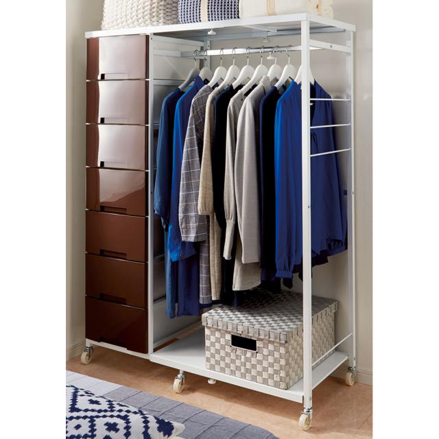 在庫あり 即出荷可 家具 収納 ハンガーラック 衣類収納 ハンガーラック Pay 大量収納タワーチェスト 1列 ハンガー 幅86 105cm 7段 1列 ハンガー 高さ144cm ララフェスタ f2 Merrilyorsini Com