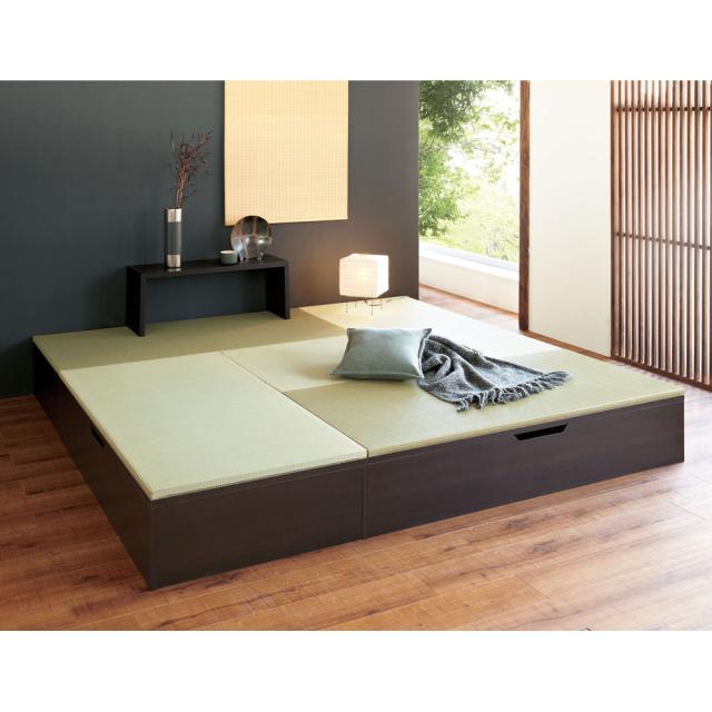 最高の 家具 収納 リビング収納 テレビ台 ユニットシェルフ 跳ね上げ式収納ユニット畳高さ33cmタイプ お得なヘリ無し4 5畳セット 5687 最新コレックション Olsonesq Com