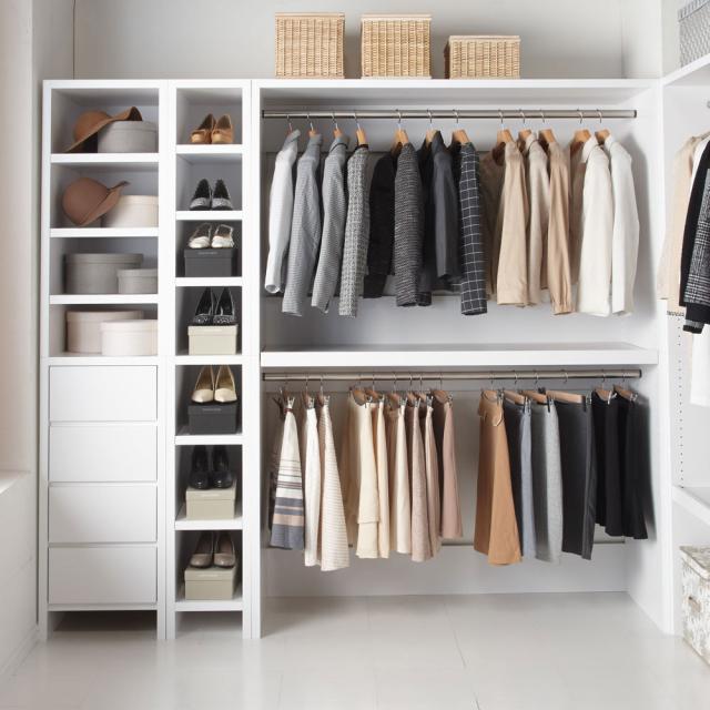 最新情報 家具 収納 衣類収納 ハンガーラック ウォークインクローゼット収納シリーズ 引き出し 棚タイプ 幅45cm 奥行55cm 数量は多 David Olkarny Com