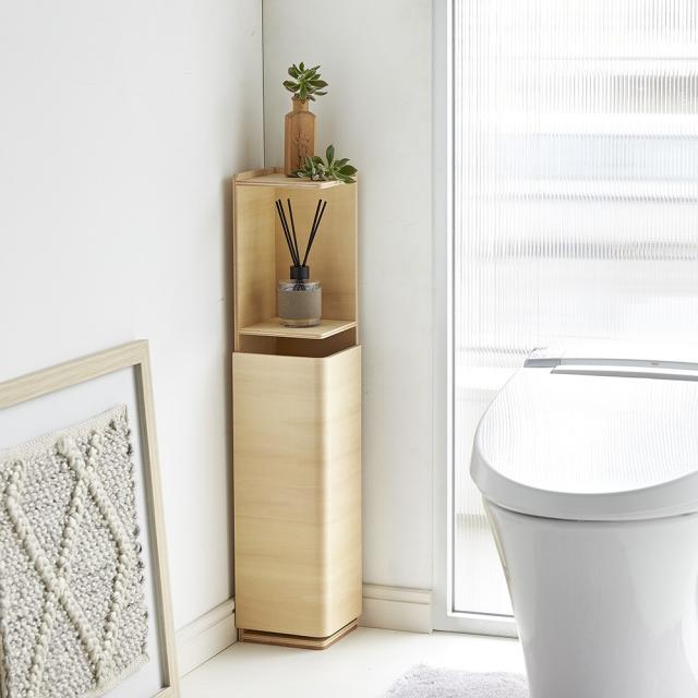 新品本物 家具 収納 トイレ収納 洗面所収納 トイレラック 省スペースでおしゃれに収納をプラス トイレ コーナースリム収納庫 H 21春夏新色 Lovemesomegadgets Com